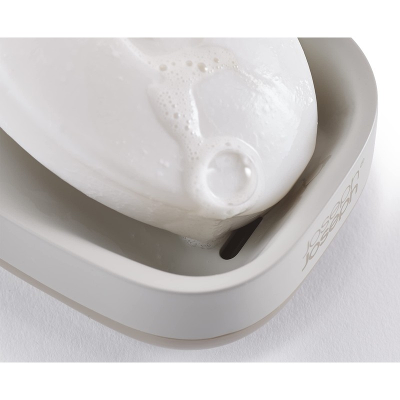 Joseph Joseph Bathroom Slim, Compact, Space Saving Soap Dish Holder,