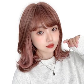 Bright Lara tf1703-NGE Medium Full Wig, Semi-Long Wig, Women's Wig, Women's Wig,