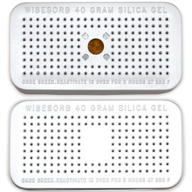 Wisesorb 40 Gram Pack of 10 Silica Gel Canister, Gun Safe Dehumidifiers (Orange to Green), Reusable Desiccant Moisture Absorber for Car, Closet