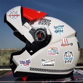 50 Pieces Lacrosse Stickers, Lacrosses Vinyl Stickers for Water Bottle, Helmet, Laptop, Phone, Lacrosses Gifts, Ball Party Favors, Sport Stickers Lacrosse Decorations for Kids Teens Boy