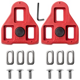 Compatible with Peloton Look Delta (9 Degree) Bike Cleats - Indoor Cycling & Road Bike Bicycle Cleat Set, Compatible with Peloton Indoor Bikes Pedals and Shoes Clipless Spinning and Cycle Shoes(Red)