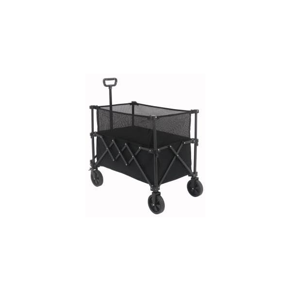 Hombetta Folding Wagon Cart Foldable with Wheels, Adjustable Double Decker