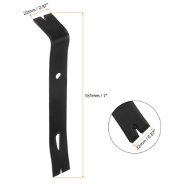 HARFINGTON 2pcs Mini Nail Puller Flat Pry Bar 7" Length CR-V Curved Utility Claw Bar Wonder Bars with Wide Blade for Prying Scraping and Pulling
