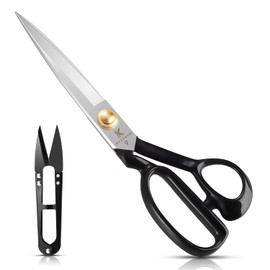 tijeras de costura, tijeras de costura de tela de 10 pulgadas de acero pesado de alto carbono, tijeras de oficina de decoración de interiores, sastre, mejor para cortar tejidos, cuero