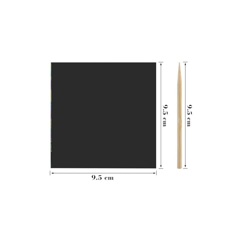 Kesote 100 Hojas Papel de Rascar + 2 Plumas de
