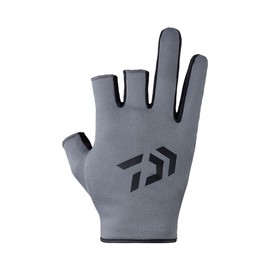 Daiwa DG-6423 Quick-Drying Gloves, 3-Piece Cut, Black, 2XL