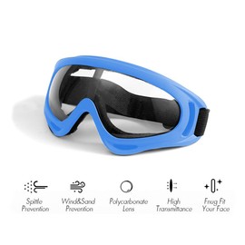 Surper 8 pack Protective Goggles/Safety Glasses/Motorcycle Eyewear with Bandanas - Compatible with Nerf Game Battle for Kids