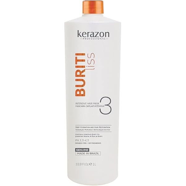 Brazilian Keratin Intensive Hair Mask Deep Conditioner 33.8oz/1L Buriti Liss