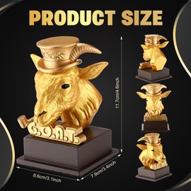 Zhengmy Goat Trophy Award Winner Trophies for Adults G. O. A. T. Greatest of All Time Funny Appreciation Gift Recognition Gift Plaque for Sports Employee Teacher Boss Friend Winner(Golden)