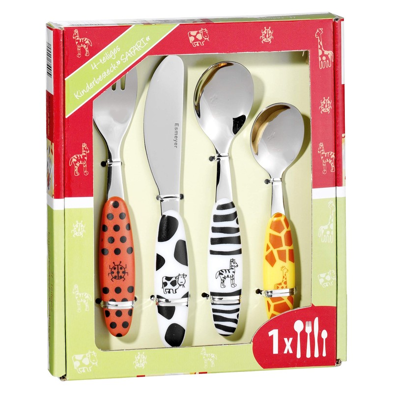Esmeyer Safari 199-351 4-Piece Cutlery Set for Children Stainless Steel
