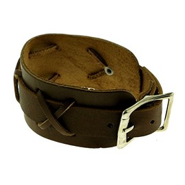 Faux leather strap bracelet with trendy design 9B29M