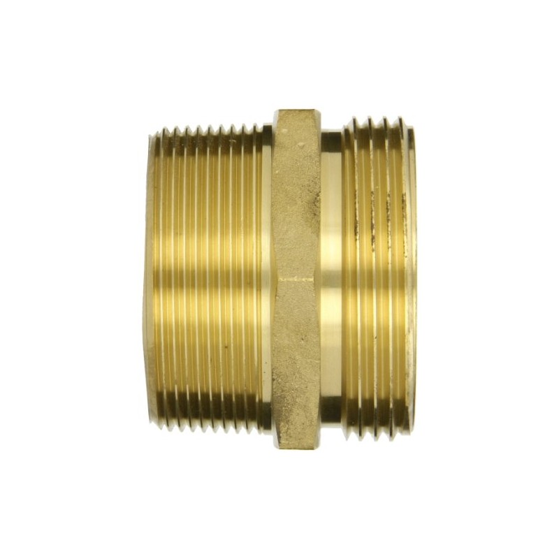Moon 358-3063021 Brass Fire Hose Adapter, Nipple, 3" NPT Male