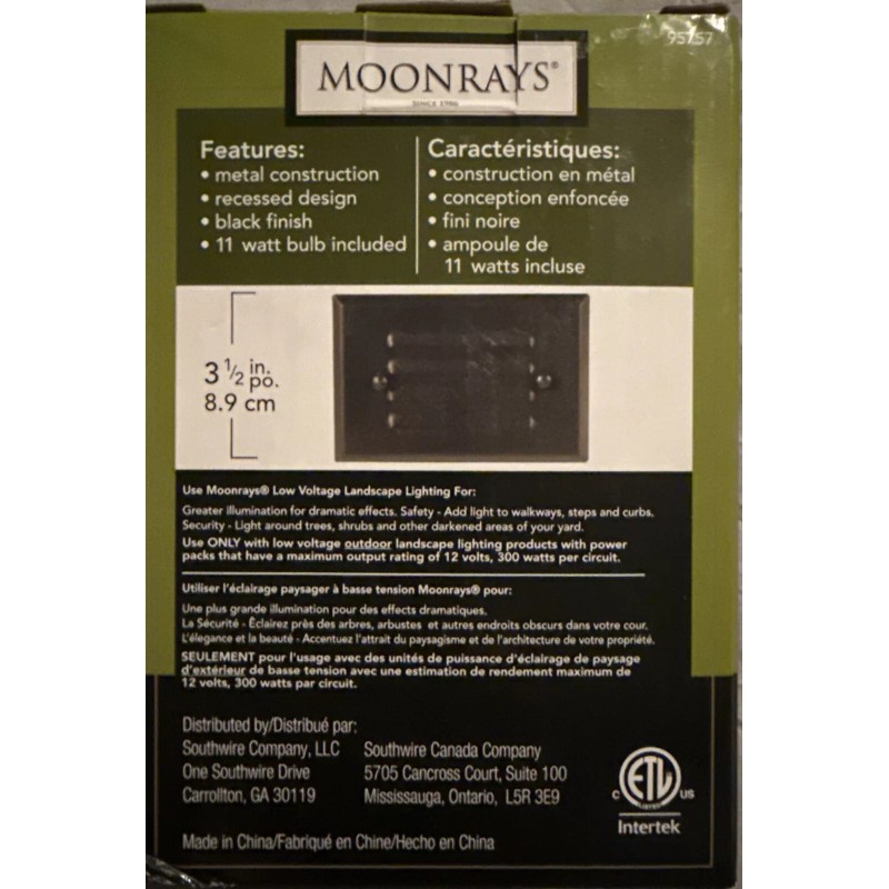 Moonrays 5 - Moonrays Low Voltage Metal Deck Lights Black