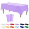Kopokita 2PCS Light Purple Plastic Tablecloths 54 x 108 Inch,