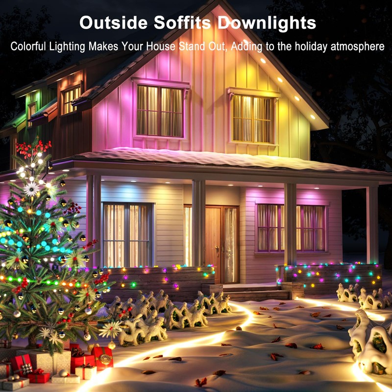 Recessed Lighting 4 Inch RGBCW Color Changing Canless LED Recessed