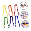 KOMBIUDA Safe Plastic Tweezers 6pcs Bead Tweezers for DIY Craft