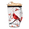 Christmas Red Birds Reusable Iced Coffee Cup Sleeve Neoprene Insulated
