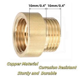 Shower Head Extension Arm, 2 Pack Brass G1/2 Male to G1/2 Female Thread 20mm Length Pipe Fitting Coupler Copper Shower Head Extender with 8M PTFE Pipe Sealant Tape
