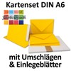 Folded cards, DIN A6 – C6, wet sealing, with inlay