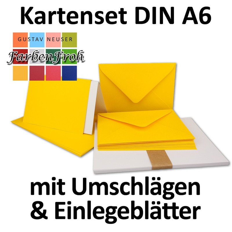 Folded cards, DIN A6 – C6, wet sealing, with inlay