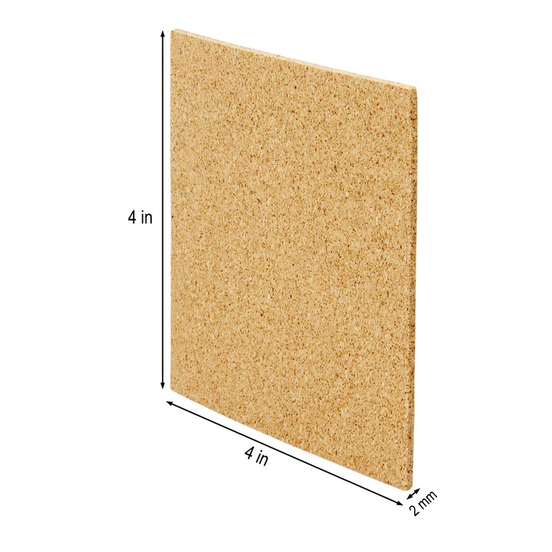 Blisstime 36 Self-Adhesive Cork Sheets 4"x 4" for DIY Coasters,