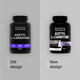 Bandini® Acetyl L-Carnitine 250 capsules | 3000mg per daily dose | Acetyl-L-Carnitine Amino Acid Sports Performance Supplement | High Strength ALCAR | Metabolism & Energy | 41-Days Supply | 100% Vegan