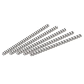 sourcing map 10Pcs M3 x 50mm Fully Threaded Rod 304 Stainless Steel Right Hand Threads,M3-0.5 Thread Pitch