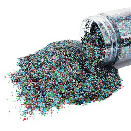 TWINKLING Holographic Glitter, Chunky Glitter, Glitter Sequins, body glitter face glitter for Slime body face Art Resin Epoxy Craft, Nail Art, Makeup, Tumblers Slime,0.6mm,100g (Ice Red)