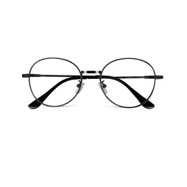 Uandmeluck Blue Light Cut Glasses, Date Glasses, PC Glasses, UV 400 Protection, Large, Transparent Lens, Stylish, Unisex, No Prescription, Boston Type, Black