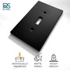 RIO SALTO Modern Metal Matte Black Toggle Light Switch Cover