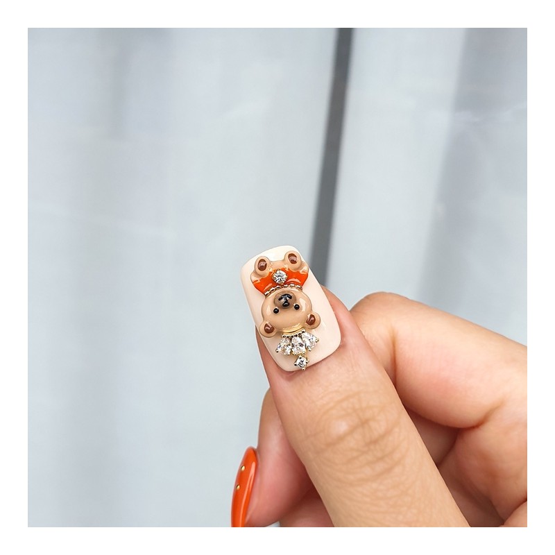 Her Bear Handmade Nail Tips - Long Square / 헤르