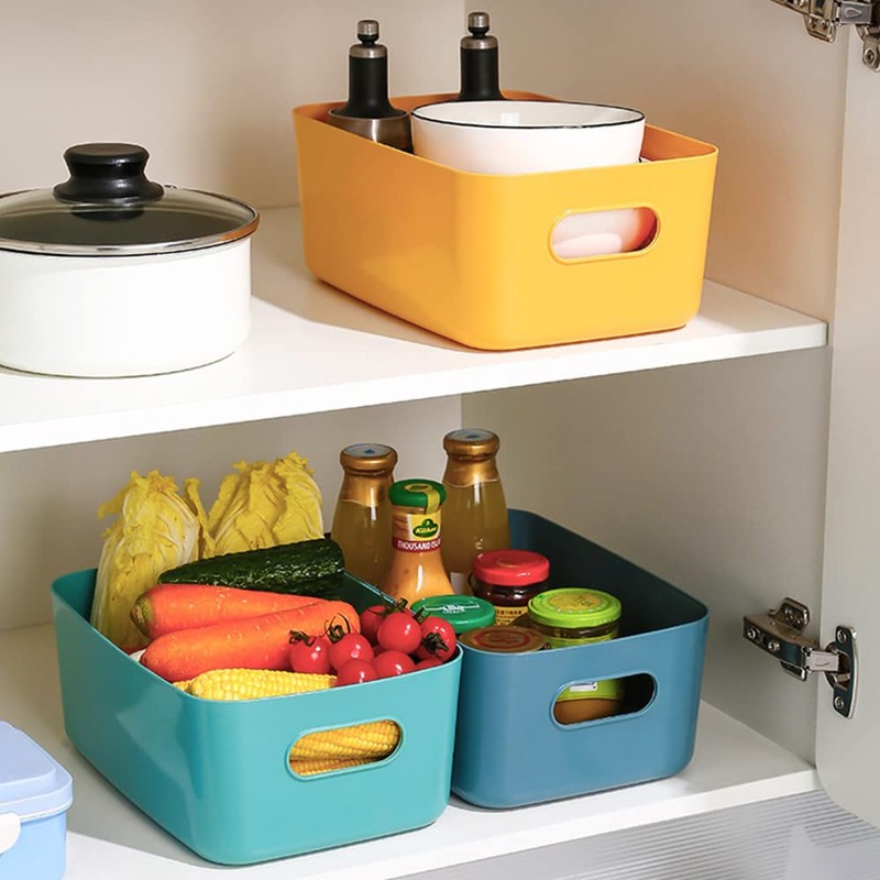 Yngffb Set of 3 Small Plastic Storage Baskets, Office Home
