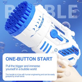 69-Hole Bubble Machine,Bubble Blower with Bubble Solution Included,Rechargeable & Durable,Perfect Gift for Children's Day & Christmas—Loved by Boys & Girls,2 Colors - colors: pink