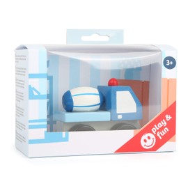 Small Foot 11139 Toy Concrete Mixer Made of Wood, FSC 100%-Certified, in a Child-Friendly Form, with Movable Roller, Pushing The Vehicle Back and Forth Promotes Motor Skills, a Nice Gift for Construction site Fans, Multicolour