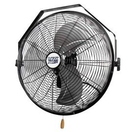 Maxx Air Wall Mount Fan, Commercial Grade for Garage, Shop, Easy Operation and Powerful CFM (18" Residential Wall Mount)