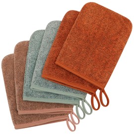 GRBAIN Microfaser Waschlappen Kinder Frottee Waschlappen Mikrofaser Waschlappen Gesicht Waschhandschuh Kinder Microfaser Handtücher Mikrofaser Handtuch Waschlappen Baby für Bad SPA 6 Stücke Bunt-A