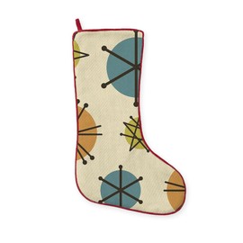 CafePress Mid Century Modern Starbursts Multicolored Traditional Christmas Stocking 7.5"x19"
