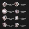 SILPECWEE 24pcs Nail Rhinestones and Charms, Purple Glass Nail Gems