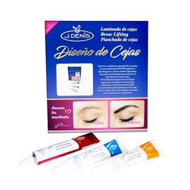 Kit Planchado de Cejas Profesional J Denis – Brow Lifting & Laminado con Queratina | Gel Fijador y Reestructural | Hasta 30 Aplicaciones | Incluye Cepillos y Aplicadores