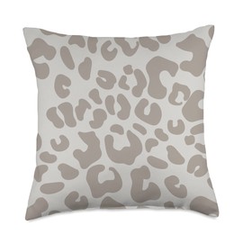 neutral cream Print Leopard Cheetah Animal Print Neutral Cream Cheetah Leopard Print Animal Skin Cute Trendy Throw Pillow, 18x18, Multicolor