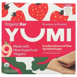 Yumi Strawberry and Rhubarb Organic Bar 3.7 OZ