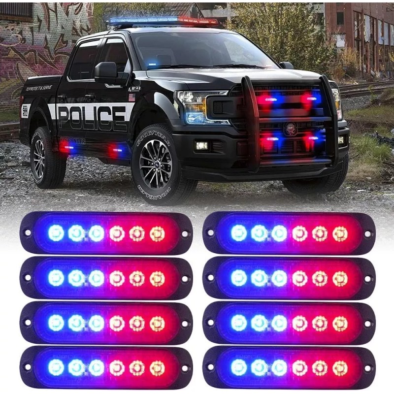 Corp.Res Electronics Par Estrobo Slim Moto Auto Codigos 9 Patrones