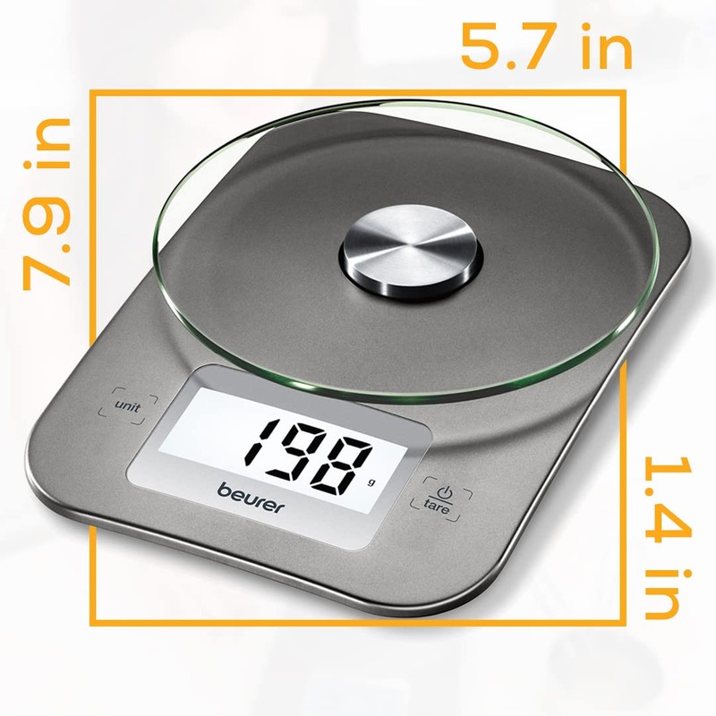 Beurer KS26 Kitchen Scale High Accuracy Digital Food Scales Weight