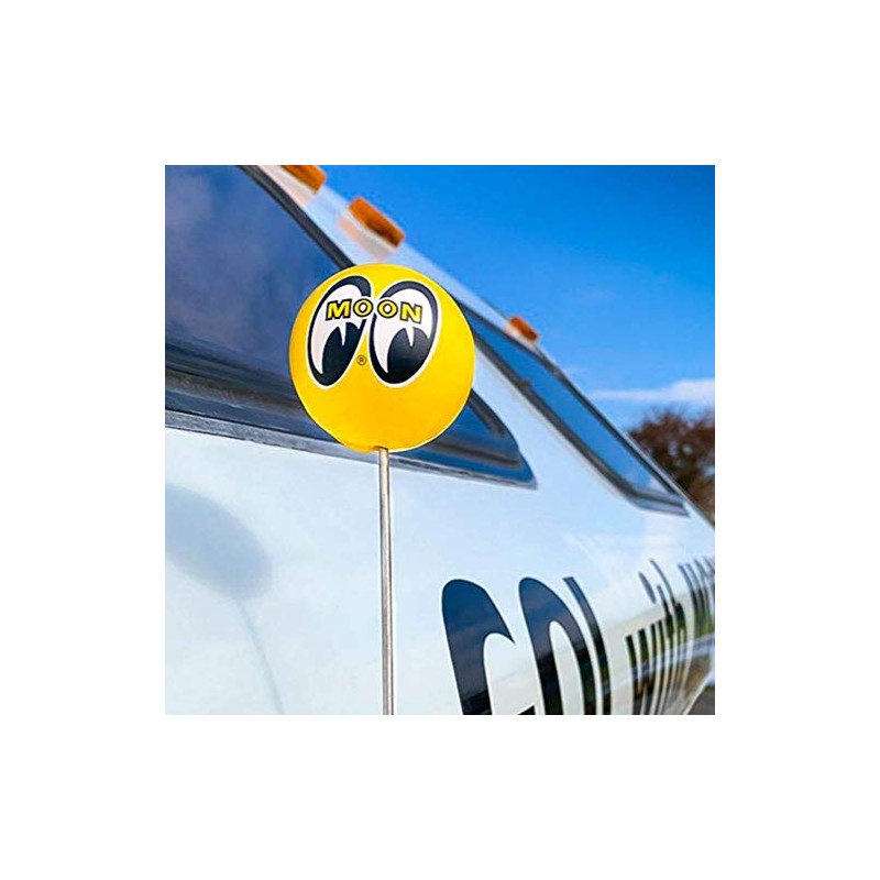 MOONEYES MG-015Y Antenna Accessory, Antenna Ball, Reinforced Sponge, Yellow, Approx.