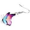 Bonsny Drop Dangle Floral Butterfly Earrings Fashion Insect Jewelry For