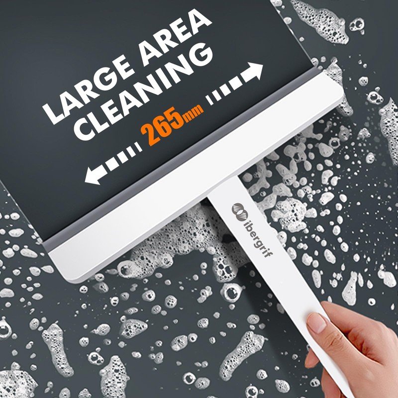Ibergrif M34102 Rubber Brush, Shower Squeegee, Shower Squeegee