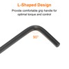 HARFINGTON 10pcs Hex Key Wrench 9/64" L-Shape Hexagon SAE Wrenches