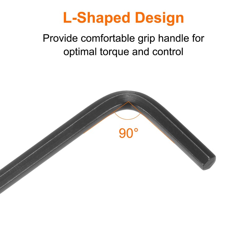 HARFINGTON 10pcs Hex Key Wrench 9/64" L-Shape Hexagon SAE Wrenches