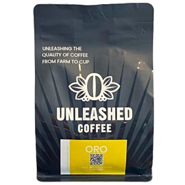 Unleashed Coffee | Oro Coffee | Light Roast Coffee Beans | Whole Bean Coffee | Brazilian Coffee | 100% Arabica Coffee Beans | Low Acid Coffee Beans | Smooth Chocolatey Coffee | 12 oz Bag