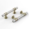 Haliwu 10 Pack Brushed Nickel Cabinet Pulls, Barrel Cabinet Handles